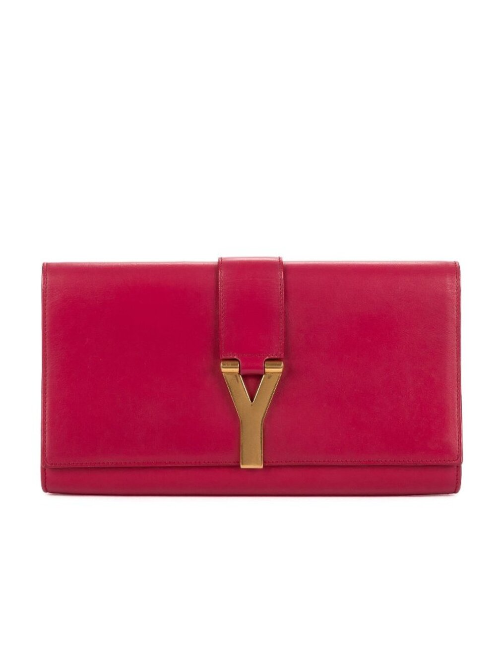 Saint Laurent Ligne-Y Pochette Pink Smooth Leather